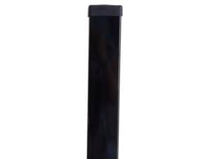 Giardino paal 220x6 cm vierkant zwart