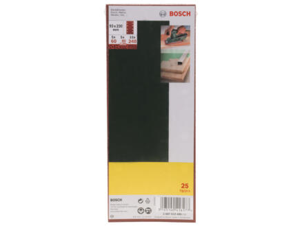 Bosch papier abrasif G60/G80/G120/G240 230x93 mm