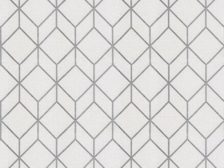 Superfresco Easy papier peint intissé Myrtle motif géométrique blanc/argent