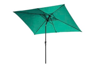 Garden Plus parasol 3x2 m avec manivelle vert émeraude