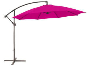 Garden Plus parasol déporté 3m framboise + pied