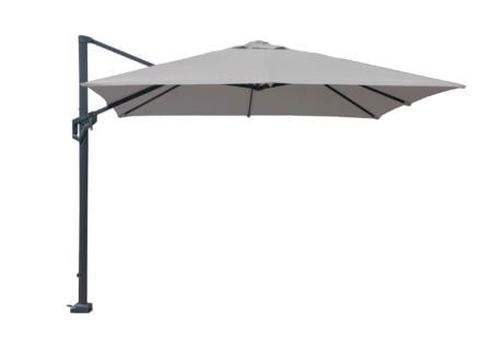 Garden Plus parasol déporté de luxe 3x3 m gris clair 1