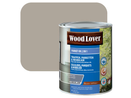 Wood Lover parket oil 2-en-1 2,5l gris antique #030 1