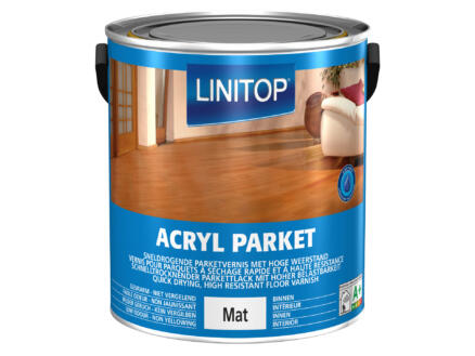 Linitop parketvernis acryl mat 2,5l kleurloos 1