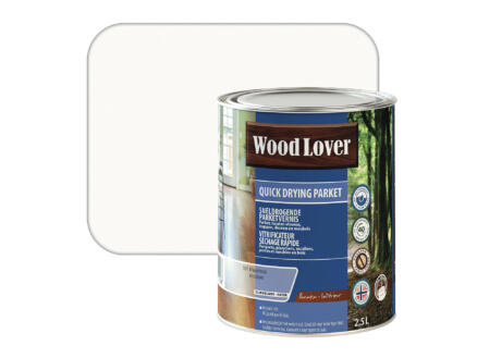 Wood Lover parketvernis sneldrogend 2,5l kleurloos 1