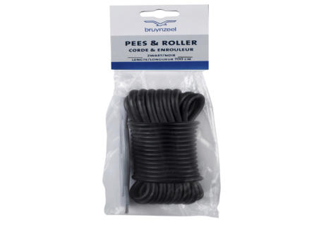 Bruynzeel pees + roller vliegenraam 700cm zwart 1