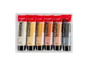 Amsterdam peinture acrylique couleurs métalliques set de 6