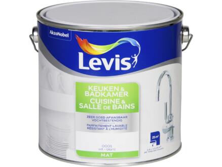 Levis peinture cuisine et salle de bains mat 2,5l blanc 1