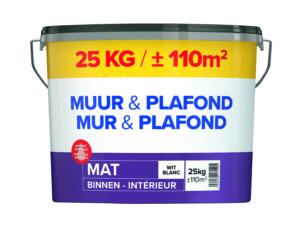Hubo peinture mur et plafond 25kg blanc mat