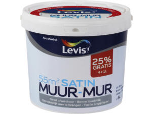 Levis peinture murale satin 4+1 l blanc