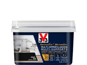 V33 peinture rénovation multi-support satin 0,5l noir