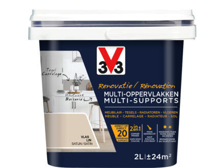 V33 peinture rénovation multi-support satin 2l lin 1