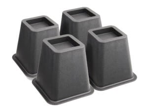 Secucare pied rehausseur pour lits et meubles 13cm noir 4 pièces
