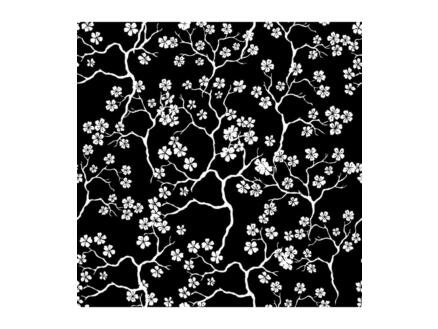 Finesse placemat antislip 45x30 cm blossom black 1