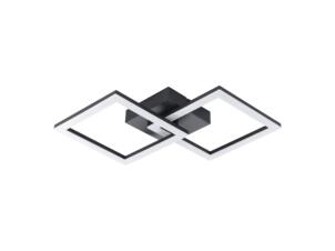Eglo plafonnier LED Huerta-E 52,5x31cm 2x10 W noir/blanc