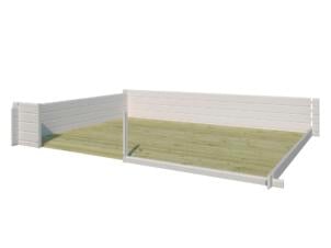 Woodlands plancher pour Bristol L 355x320x328 cm imprégné