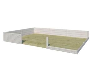 Woodlands plancher pour QBV L 399x298x220 cm imprégné
