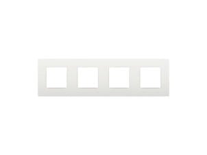 Niko plaque de recouvrement quadruple horizontal Intense white