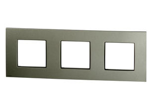 Niko plaque de recouvrement triple horizontal Intense bronze