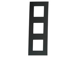 Niko plaque de recouvrement triple vertical Intense anthracite