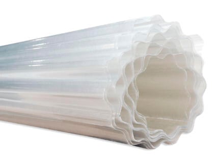 Scala plaque ondulée 76/18 1,5m polyester transparent par mètre courant 1
