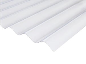 Scala plaque ondulée 76/18 305x115 cm 0,9mm pvc transparent