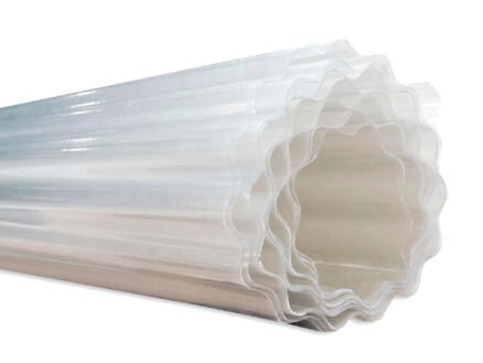Scala plaque ondulée 76/18 3m polyester transparent par mètre courant 1