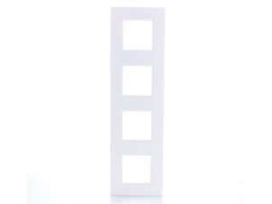 Bticino plaque quadruple LivingLight horizontal blanc