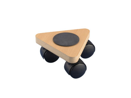 Mottez plateau roulant triangle 13cm 75kg