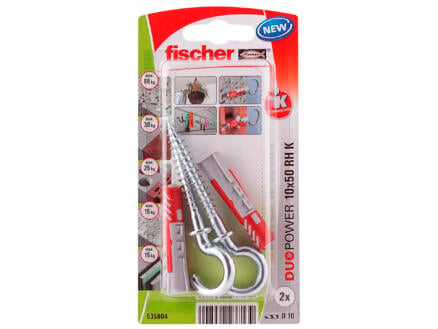 Fischer plug met schroef met ronde haak 10x50 mm 2 stuks 1