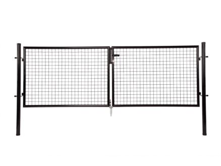 Giardino portail double 300x175 cm noir 1