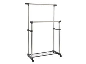 Practo Home portant vêtements double extra solide 153x167x42,5 cm chromé