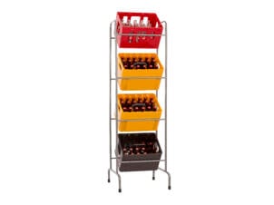 Practo Home porte-caisses modèle solide 163x51x47 cm acier gris