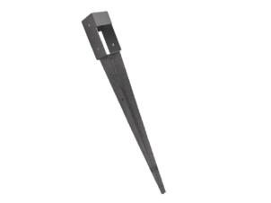 Giardino porte-poteau avec cheville et fente 7x7 cm anthracite