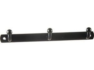 Linea Bertomani porte-serviette 3 crochets 220mm inox noir