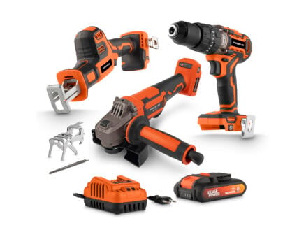 Powerplus Dual Power powertoolsset 20V 16-delig