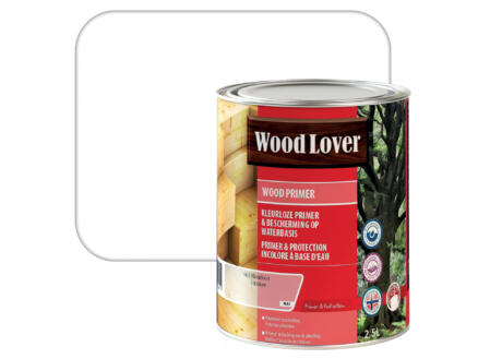 Wood Lover primer buitenhout 2,5l kleurloos 1