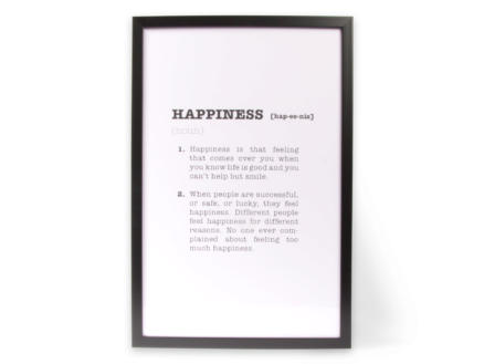 Art for the Home print in kader 40x60 cm happiness 1