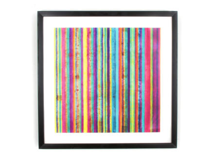 Art for the Home print in kader 50x50 cm neon stripe 1