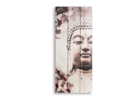 Art for the Home print op hout 30x70 cm boeddha 1