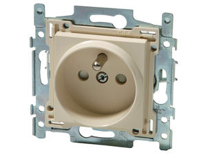 Niko prise avec broche de terre 21mm crème