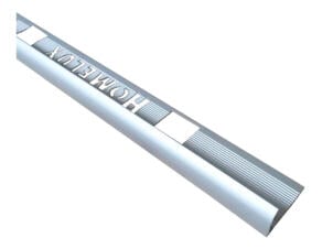 Homelux profil de carrelage rond 8mm 120cm aluminium mat argenté
