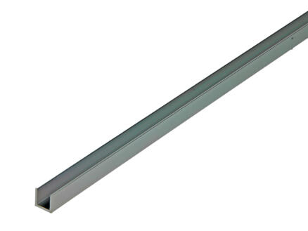 Arcansas profilé en U 1m 10x10 mm aluminium brillant anodisé 1