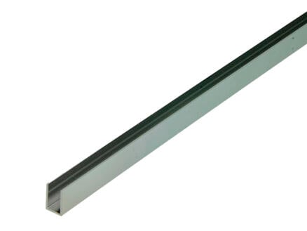 Arcansas profilé en U 1m 10x15 mm aluminium brillant anodisé 1