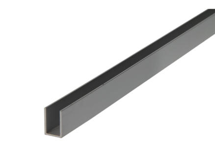 Arcansas profilé en U 2m 10x15 mm aluminium mat anodisé 1