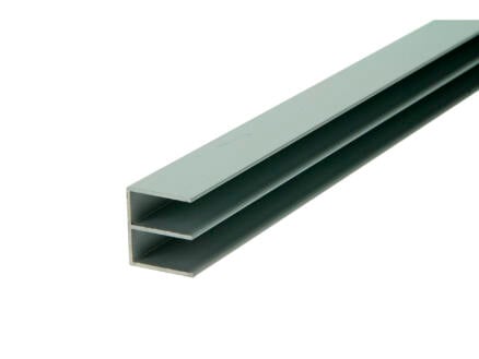 Arcansas profilé en U double 1m 20x18mm aluminium mat anodisé 1