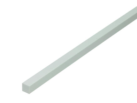 Arcansas profilé plein carré 1m 10x10 mm PVC blanc 1