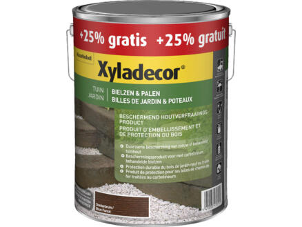 Xyladecor protection billes de jardin & poteaux 4+1l brun foncé 1