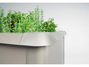 Biohort protection des limaces Potager Surélevé bac potager 102x102 cm argent métallique