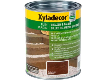 Xyladecor protection du bois billes de jardin & poteaux 1l brun foncé 1